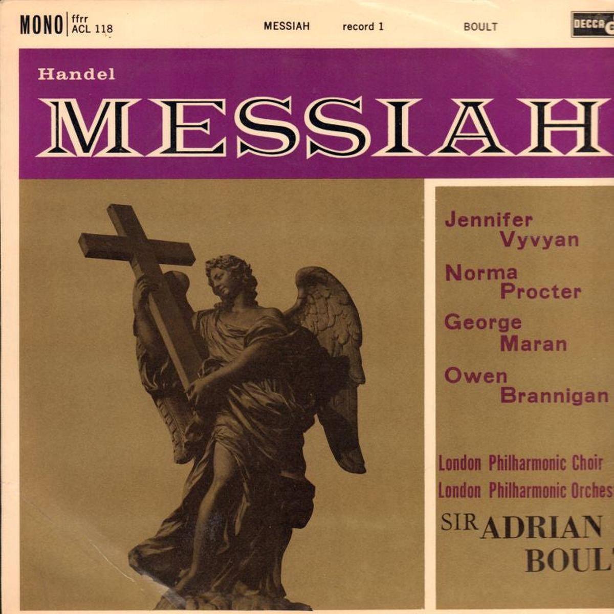 Messiah Record 1-Decca-Vinyl LP-VG/VG