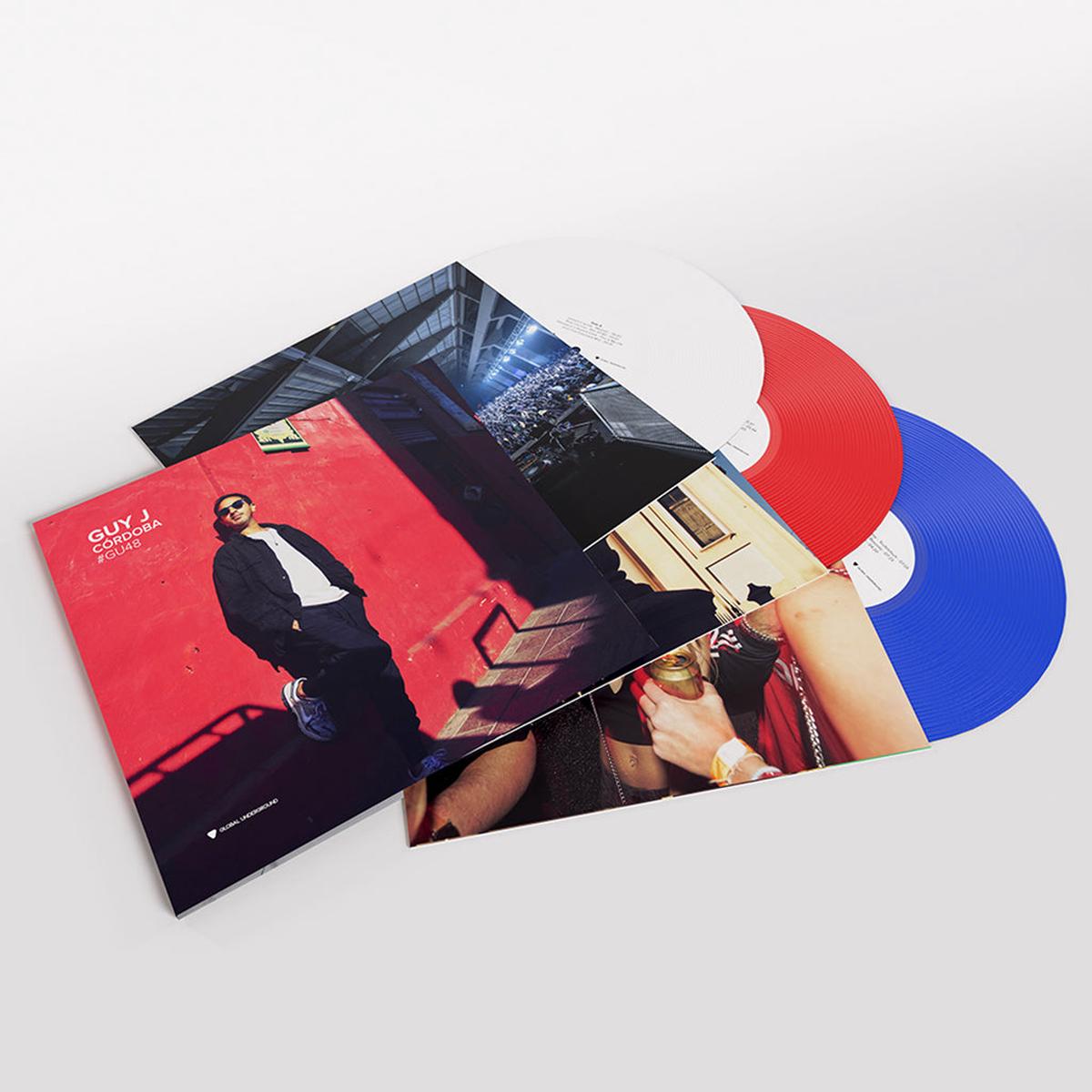 VARIOUS / GUY J – Global Underground: Guy J  Crdoba #GU48 – 3 x 12” – Red / White / Blue Vinyl Set