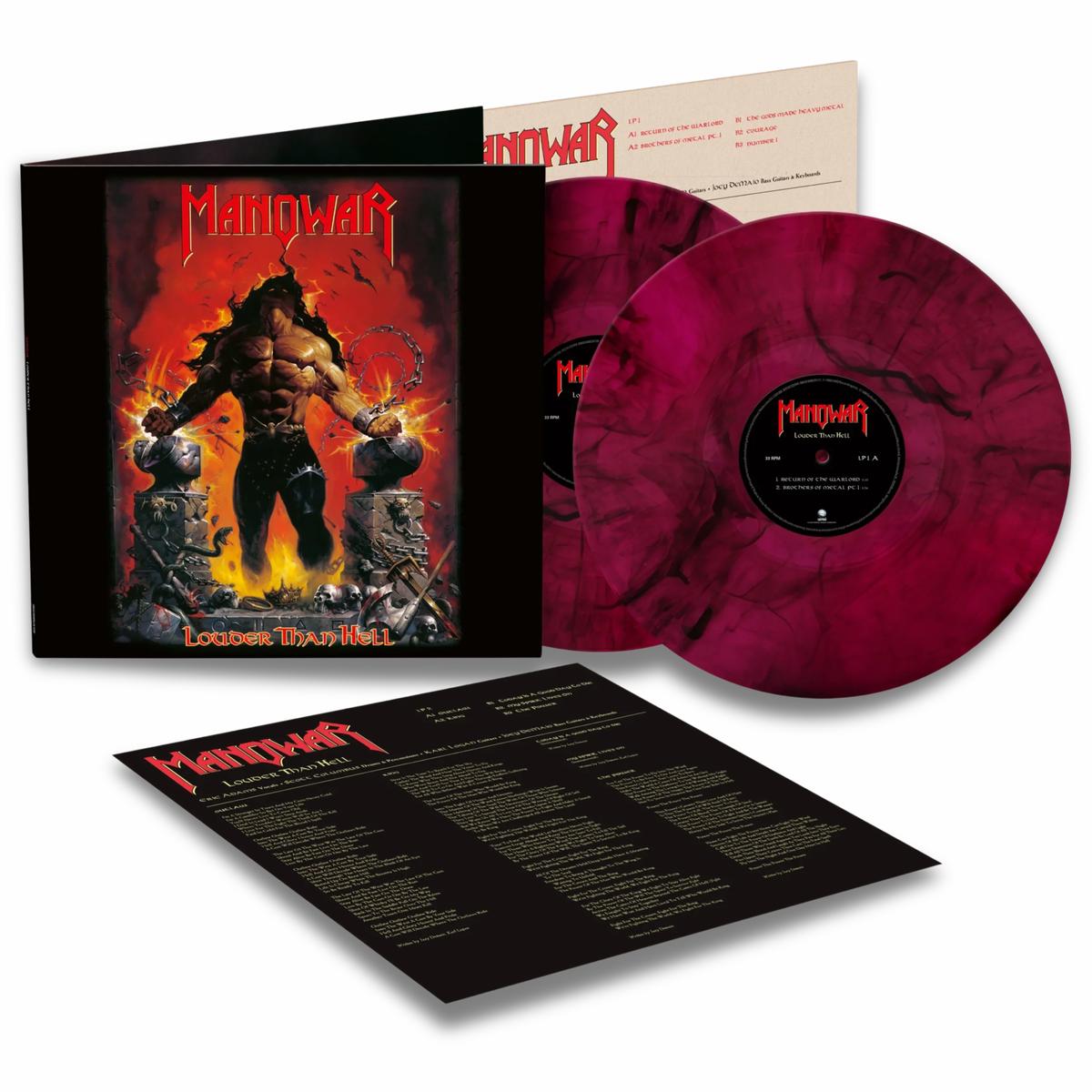 Manowar Louder Than Hell (2LP, Red & Black Marble Vinyl)