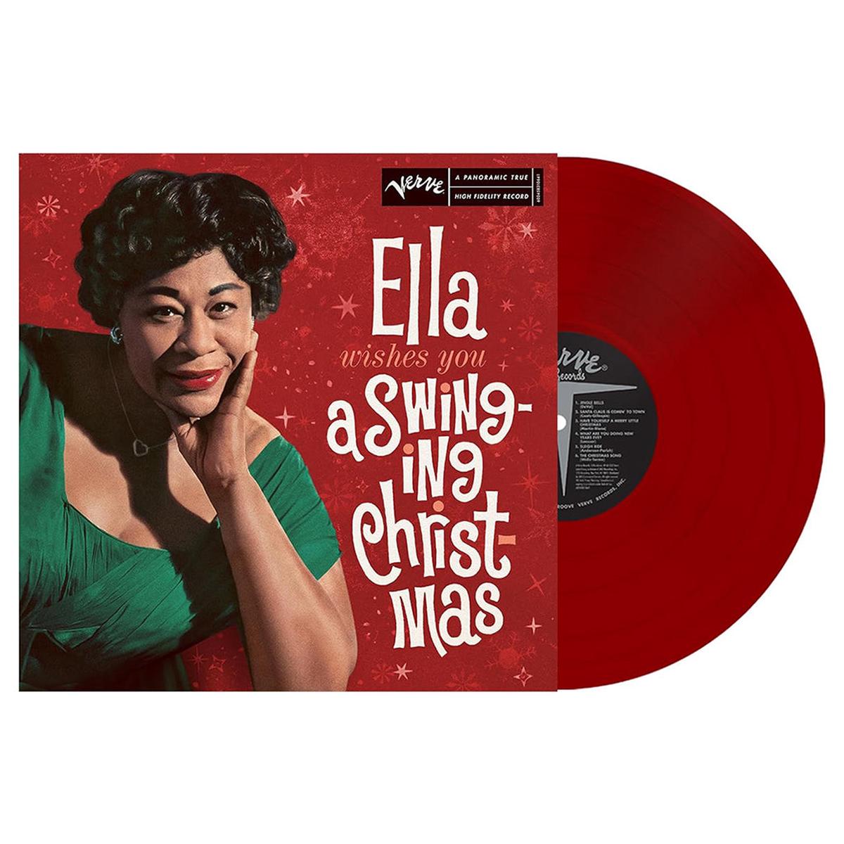 ELLA FITZGERALD – Ella Wishes You A Swinging Christmas (2023 Reissue with New Artwork) – LP – Ruby Red Vinyl