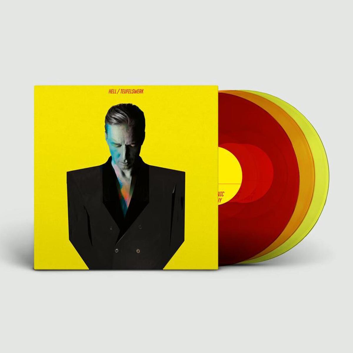 DJ HELL – Teufelswerk (15th Anniversary Edition w/ Poster) – 3LP – Transparent Neon Yellow, Orange, and Red Vinyl [APR 25]