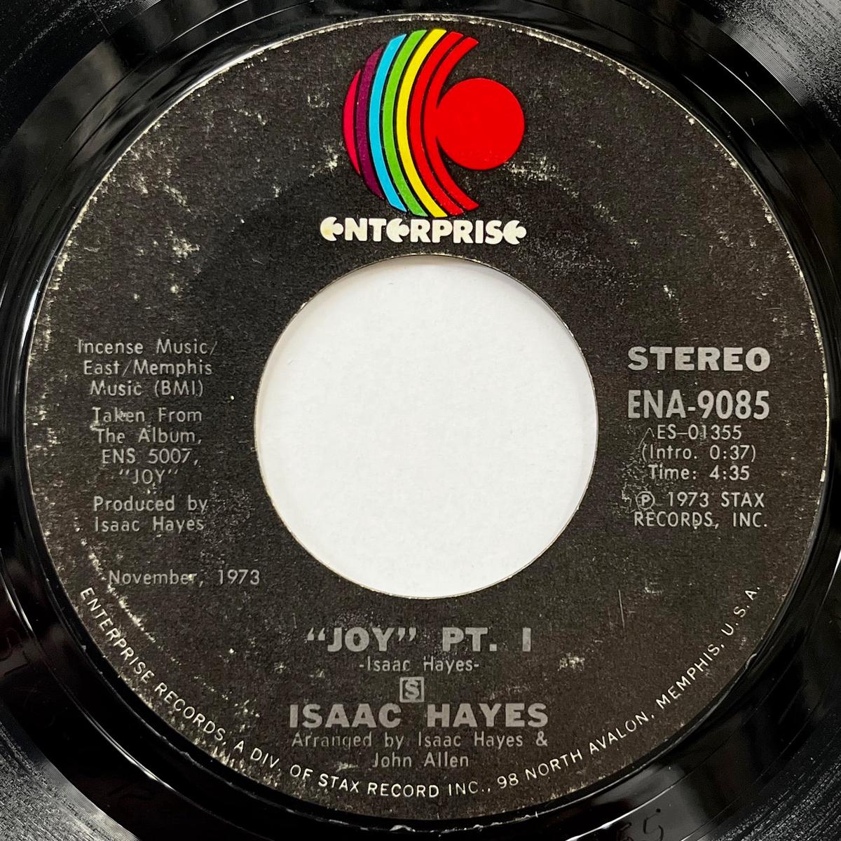ISAAC HAYES / Joy (ENA-9085, 7inch)